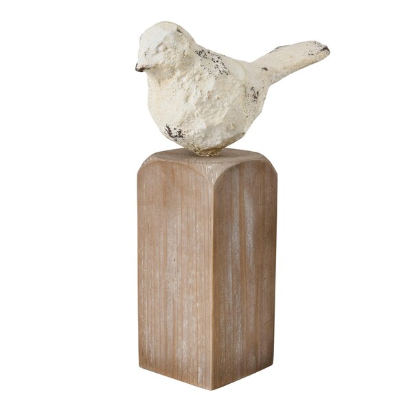 Higgins Bird Object - Set Of 3 Aged Cream